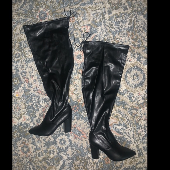 Over the Knee Leather Boots - Picture 3 of 5